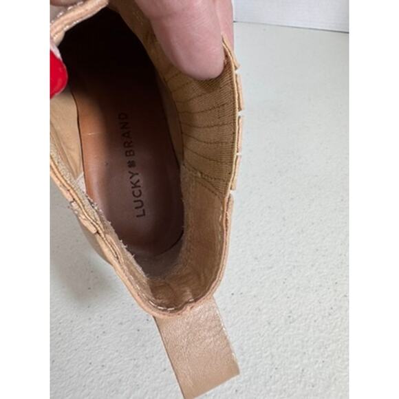 "LUCKY BRAND" Leather Slip On Booties Sz 7 Western Cowgirl Rodeo Country Girl - Picture 11 of 14